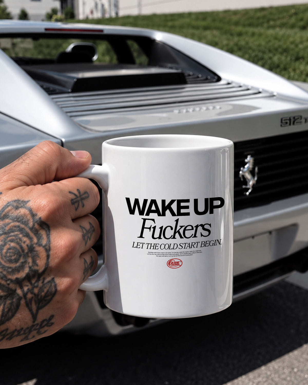 Octane Childhood Mug - Wake Up Fuckers. Let the Cold Start Begin.-4