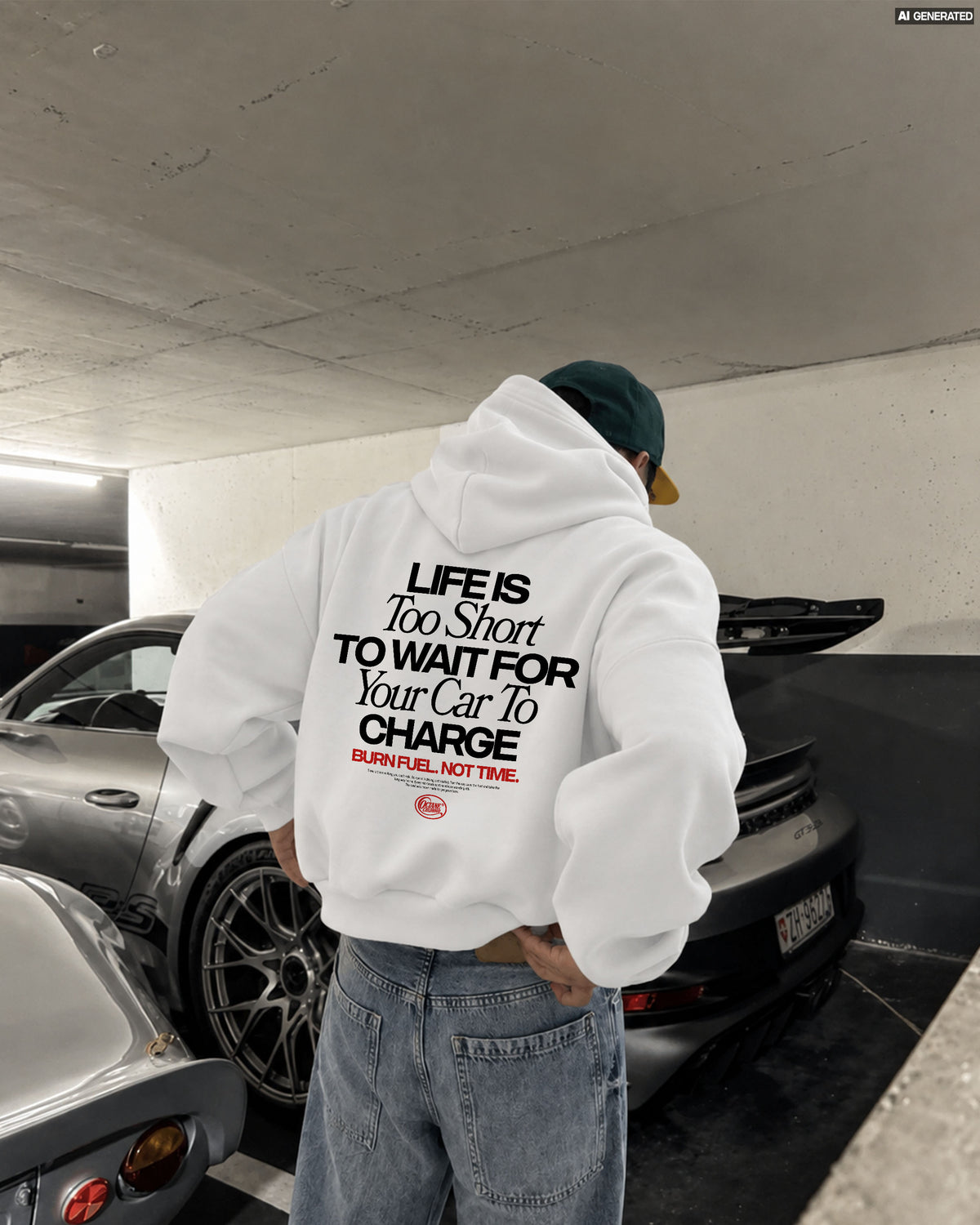 Octane Childhood Hoodie - Life Is Too Short To Wait For Your Car To Charge.