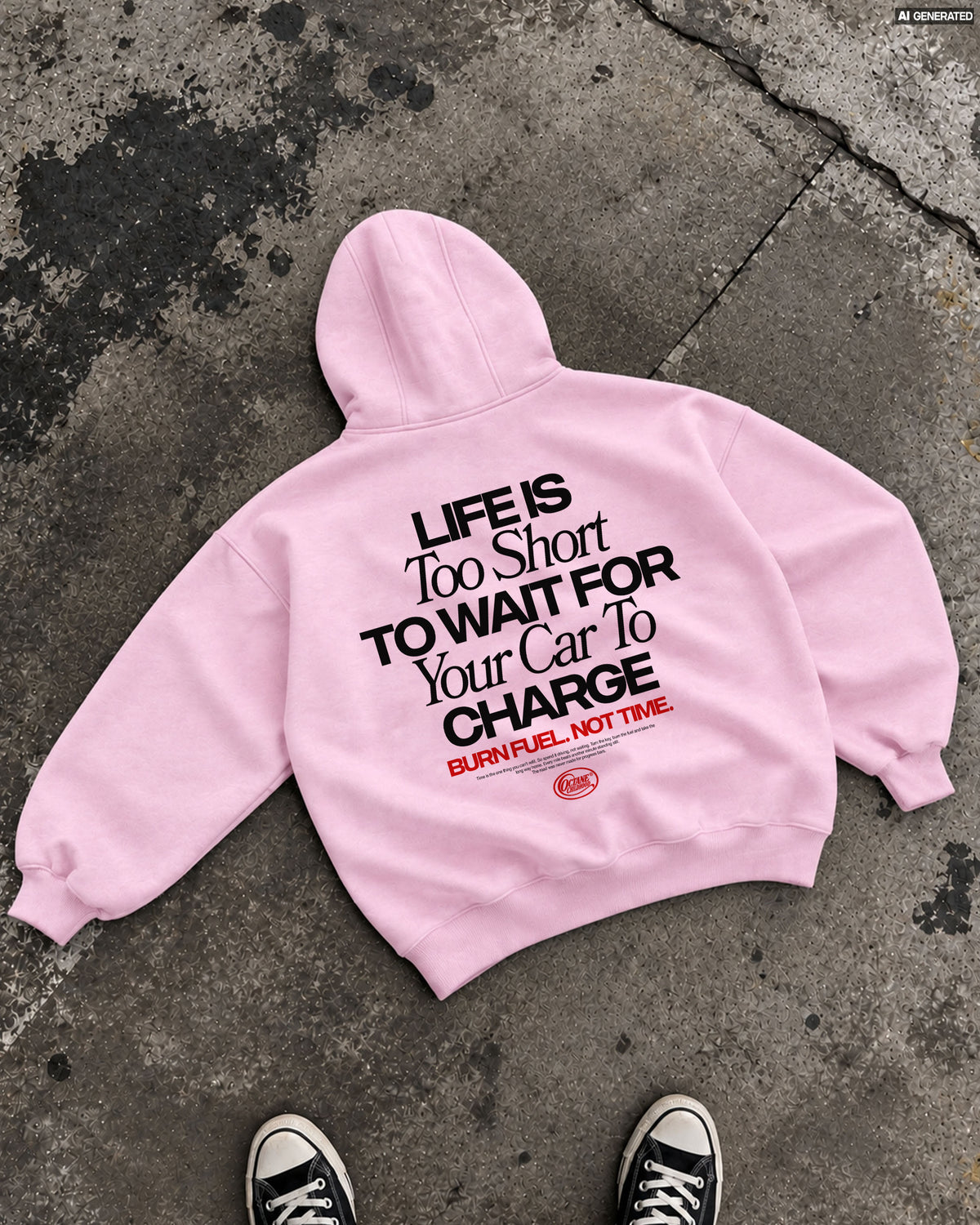 Octane Childhood Hoodie - Life Is Too Short To Wait For Your Car To Charge.