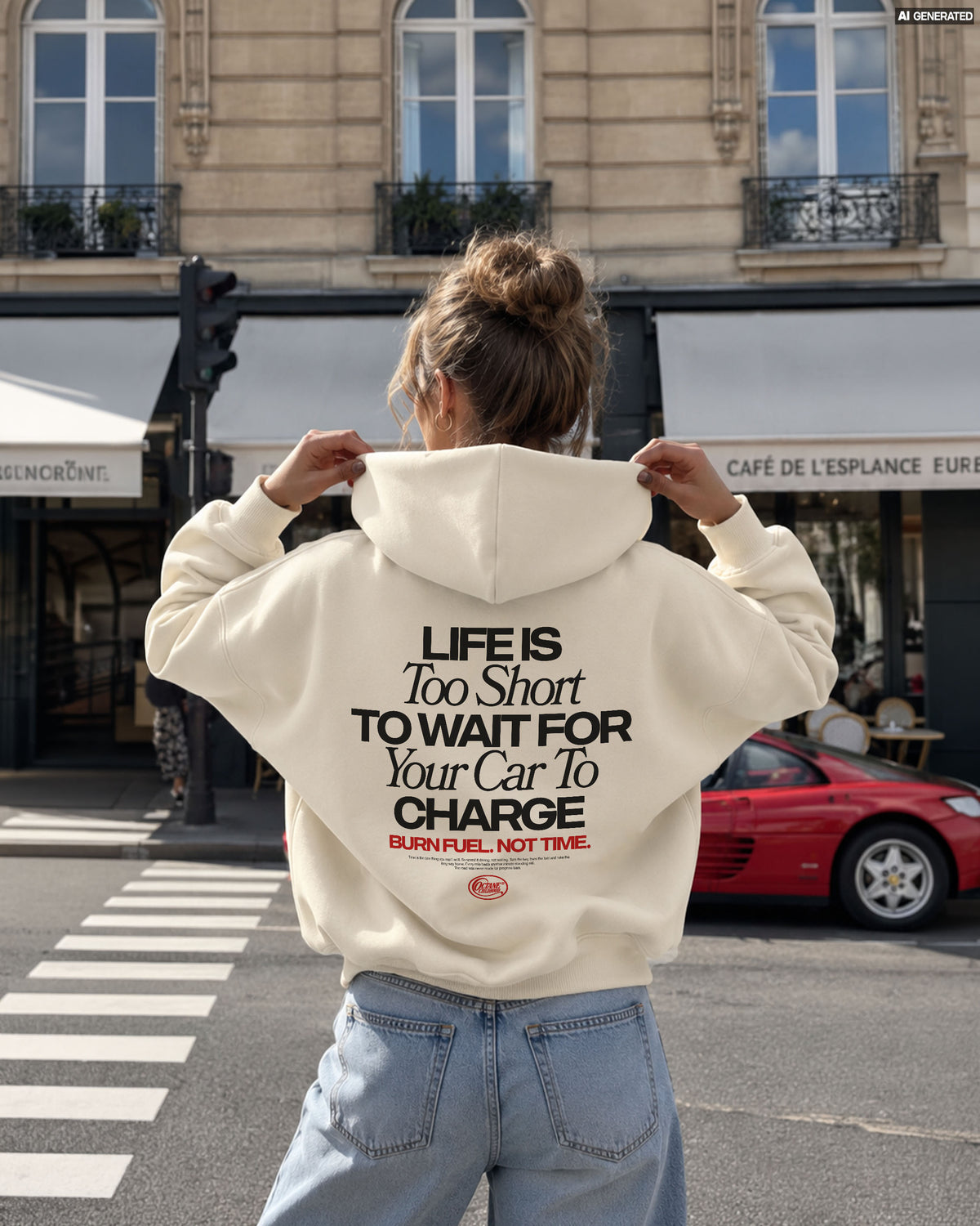 Octane Childhood Hoodie - Life Is Too Short To Wait For Your Car To Charge.-5