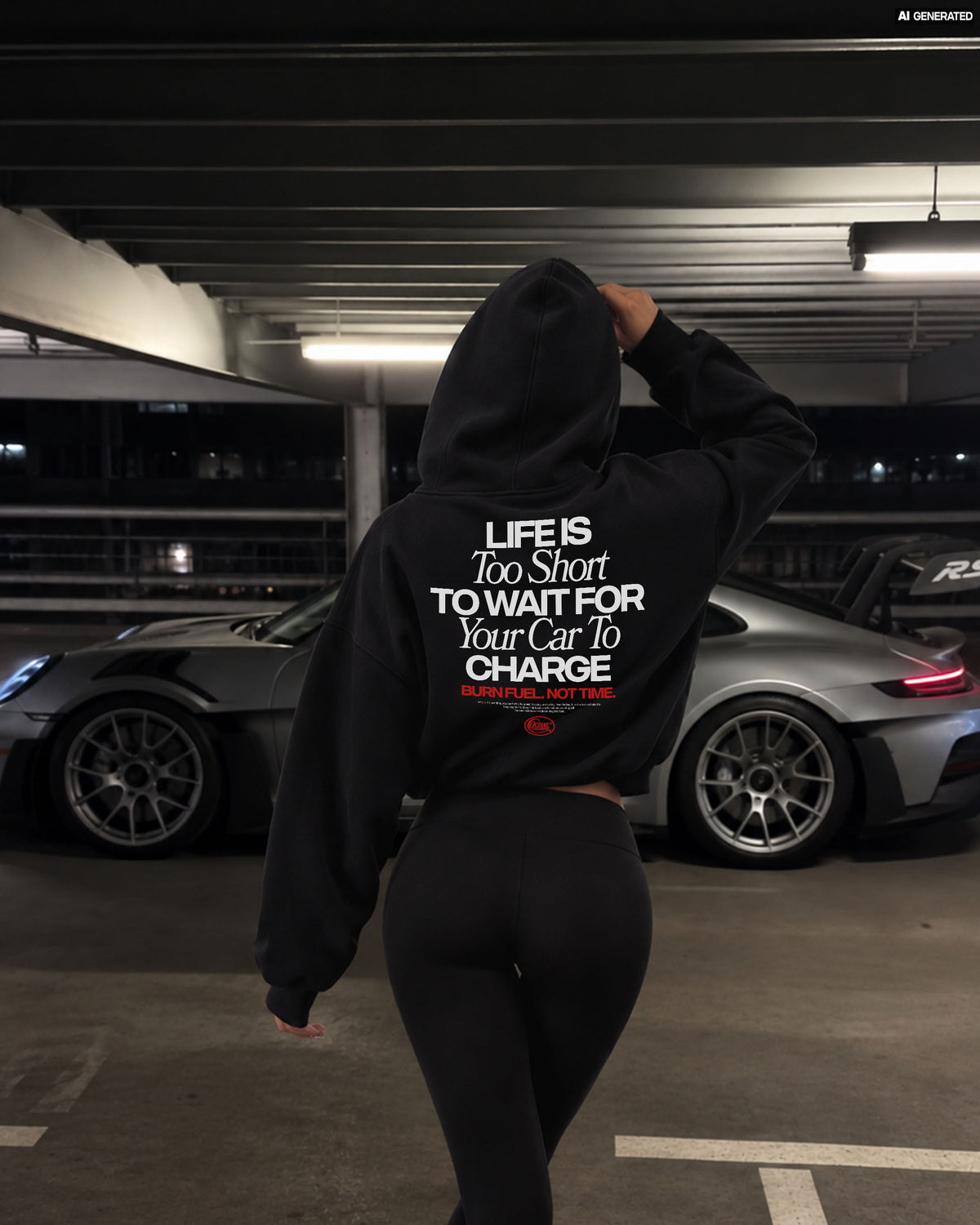 Octane Childhood Hoodie - Life Is Too Short To Wait For Your Car To Charge.-11