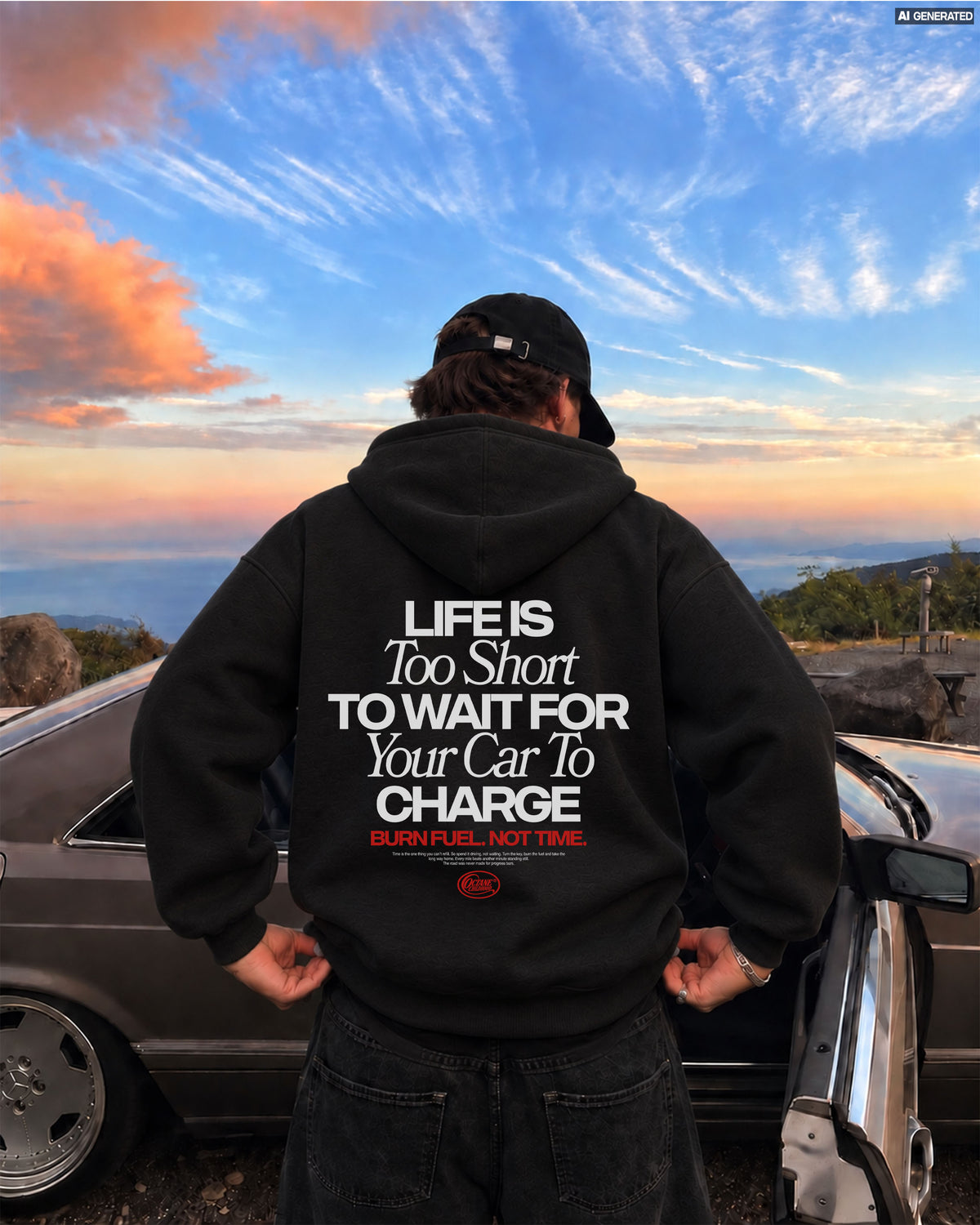 Octane Childhood Hoodie - Life Is Too Short To Wait For Your Car To Charge.-4