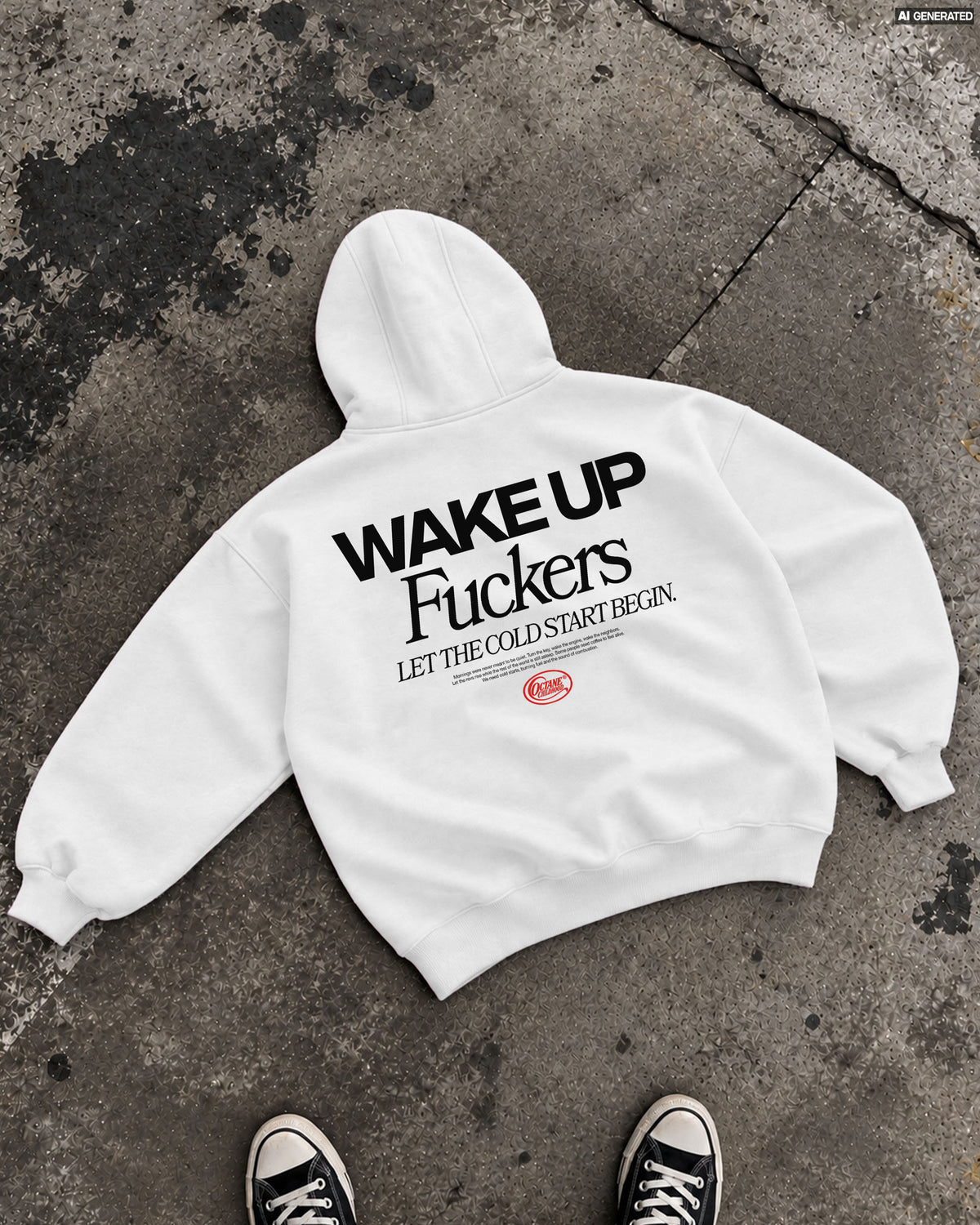 Octane Childhood Hoodie - Wake Up Fuckers. Let The Cold Start Begin.