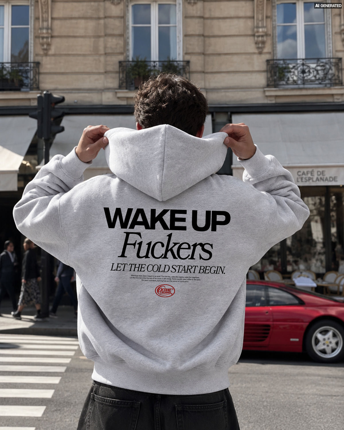 Octane Childhood Hoodie - Wake Up Fuckers. Let The Cold Start Begin.-6
