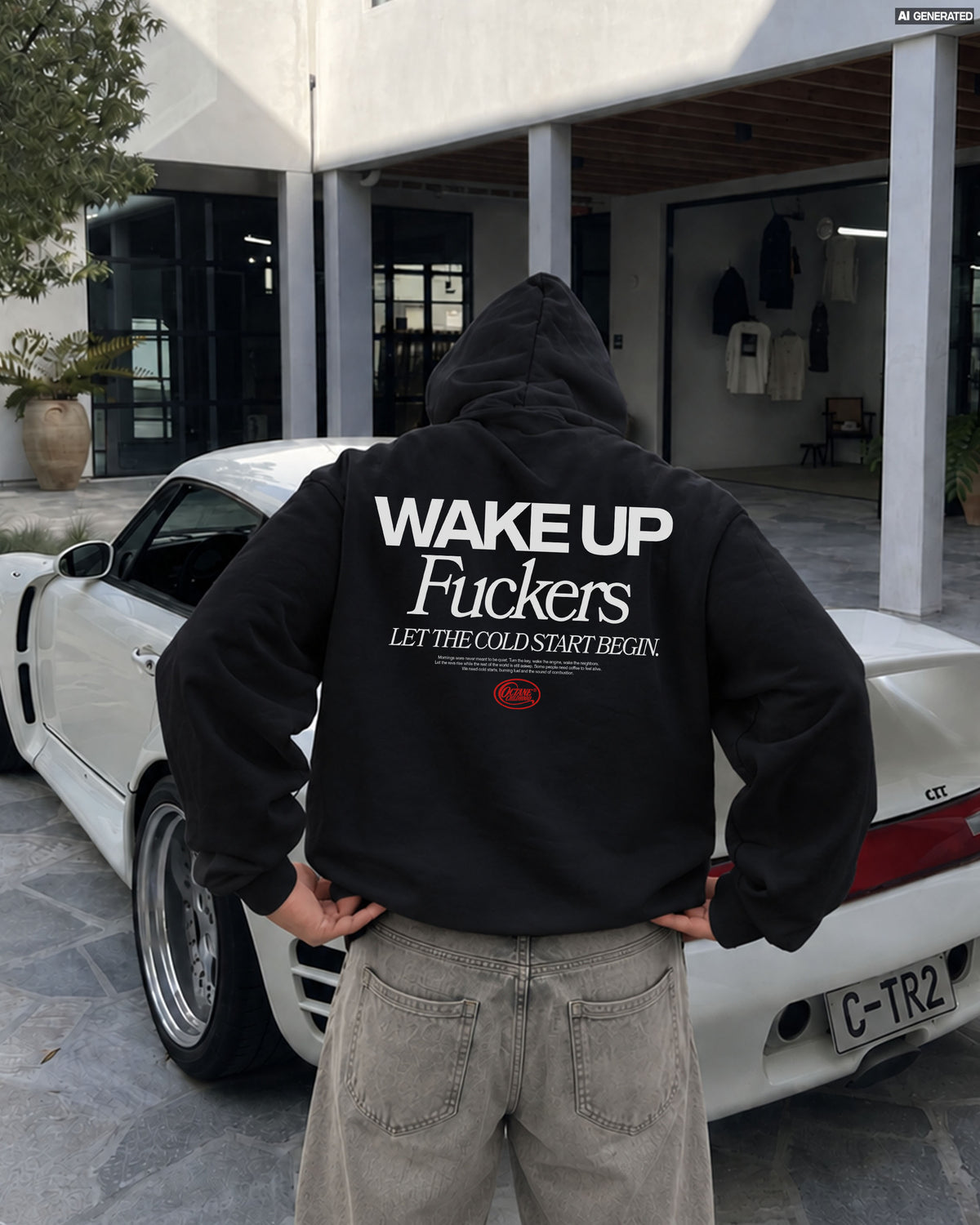 Octane Childhood Hoodie - Wake Up Fuckers. Let The Cold Start Begin.-10