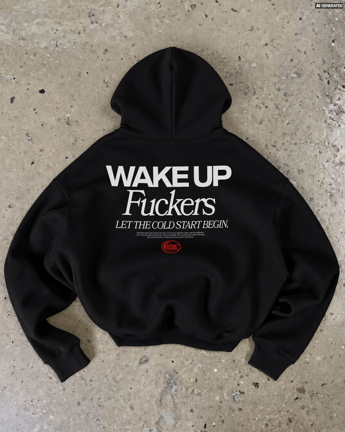 Octane Childhood Hoodie - Wake Up Fuckers. Let The Cold Start Begin.-8