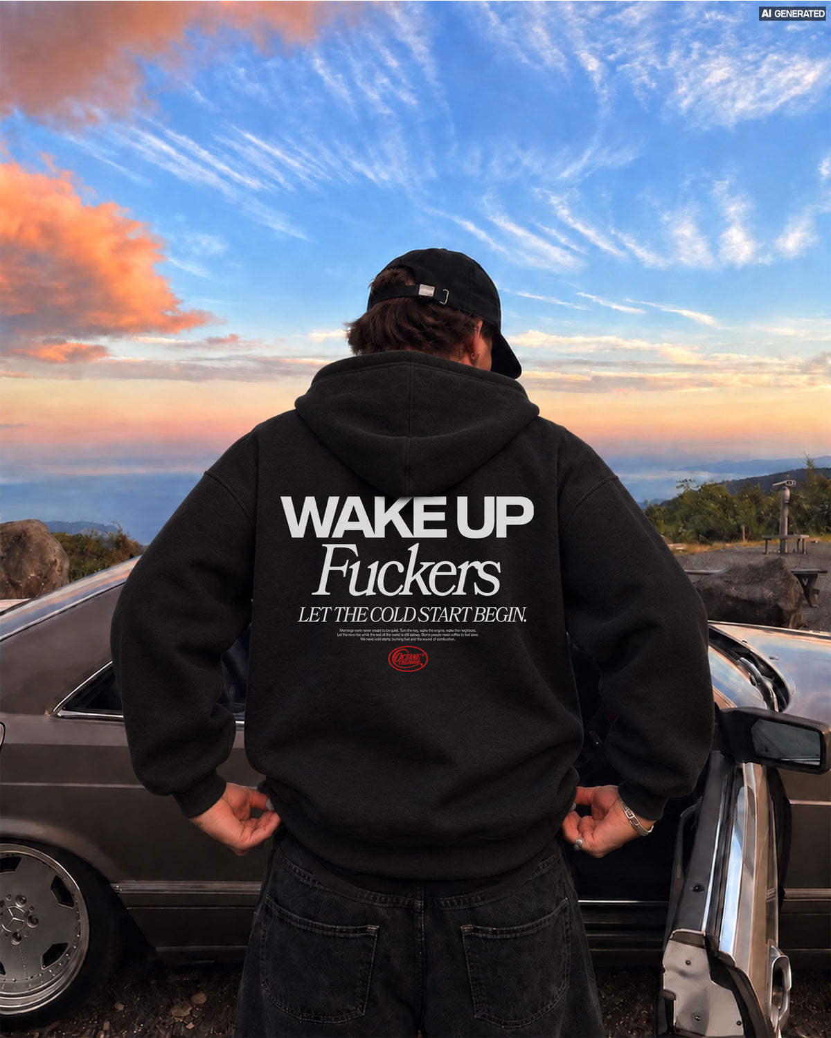 Octane Childhood Hoodie - Wake Up Fuckers. Let The Cold Start Begin.