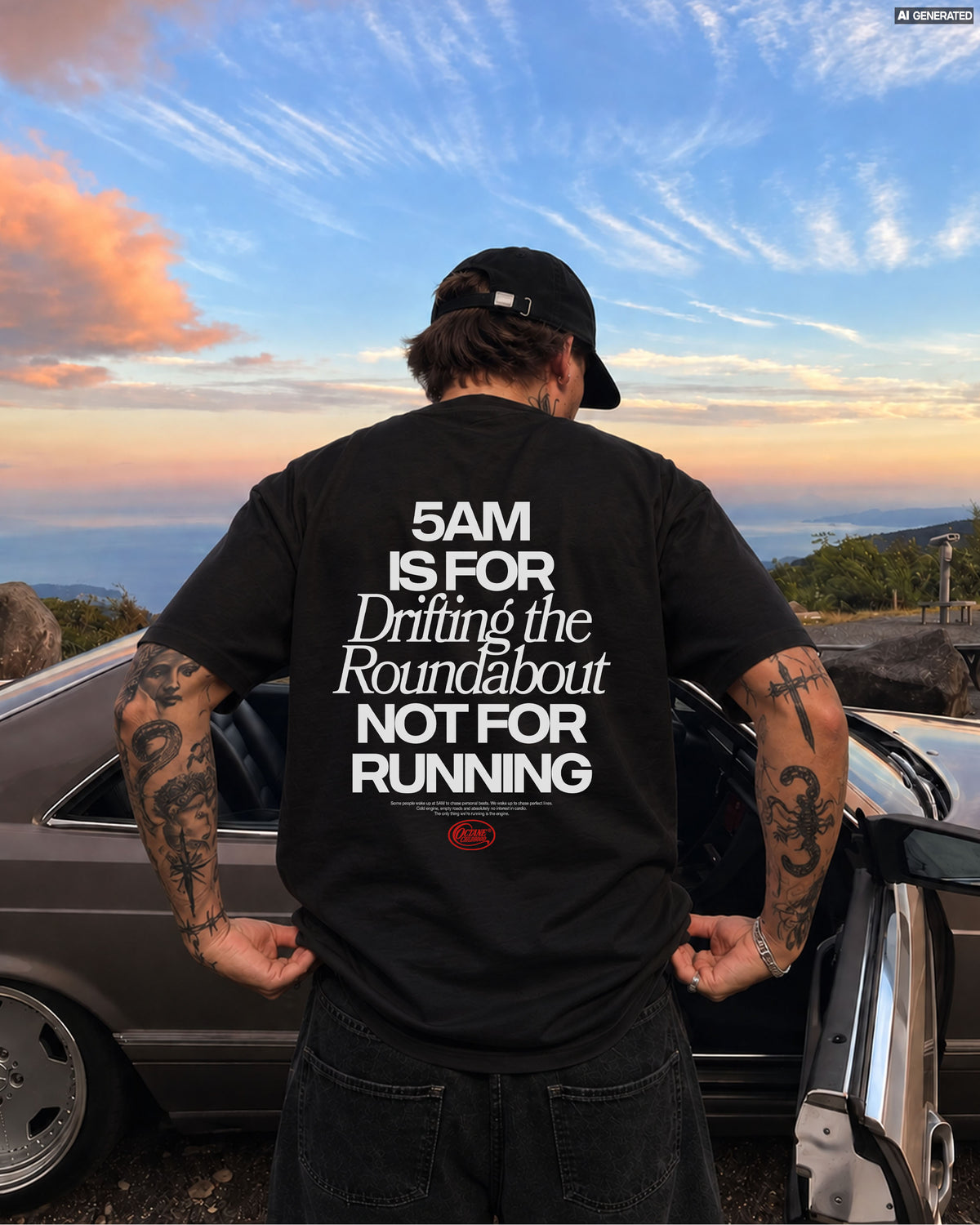 Octane Childhood Tee - 5AM Is For Drifting The Roundabout, Not For Running-8