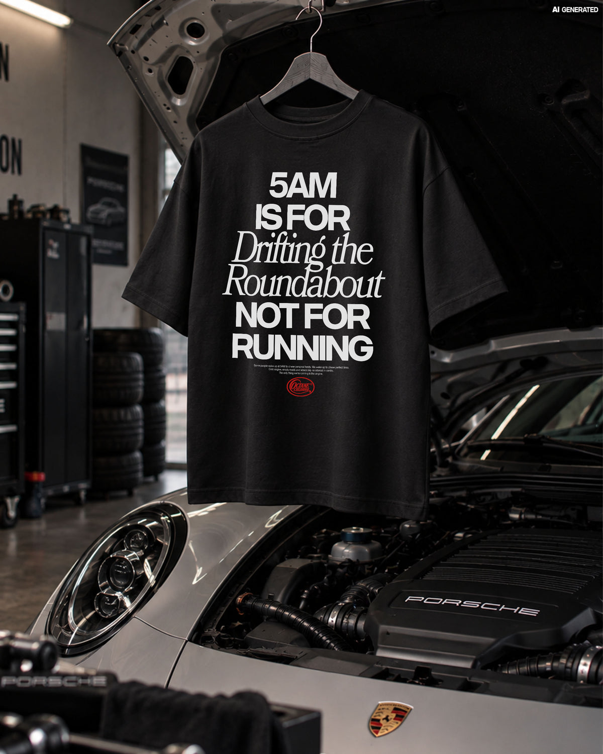 Octane Childhood Tee - 5AM Is For Drifting The Roundabout, Not For Running-11