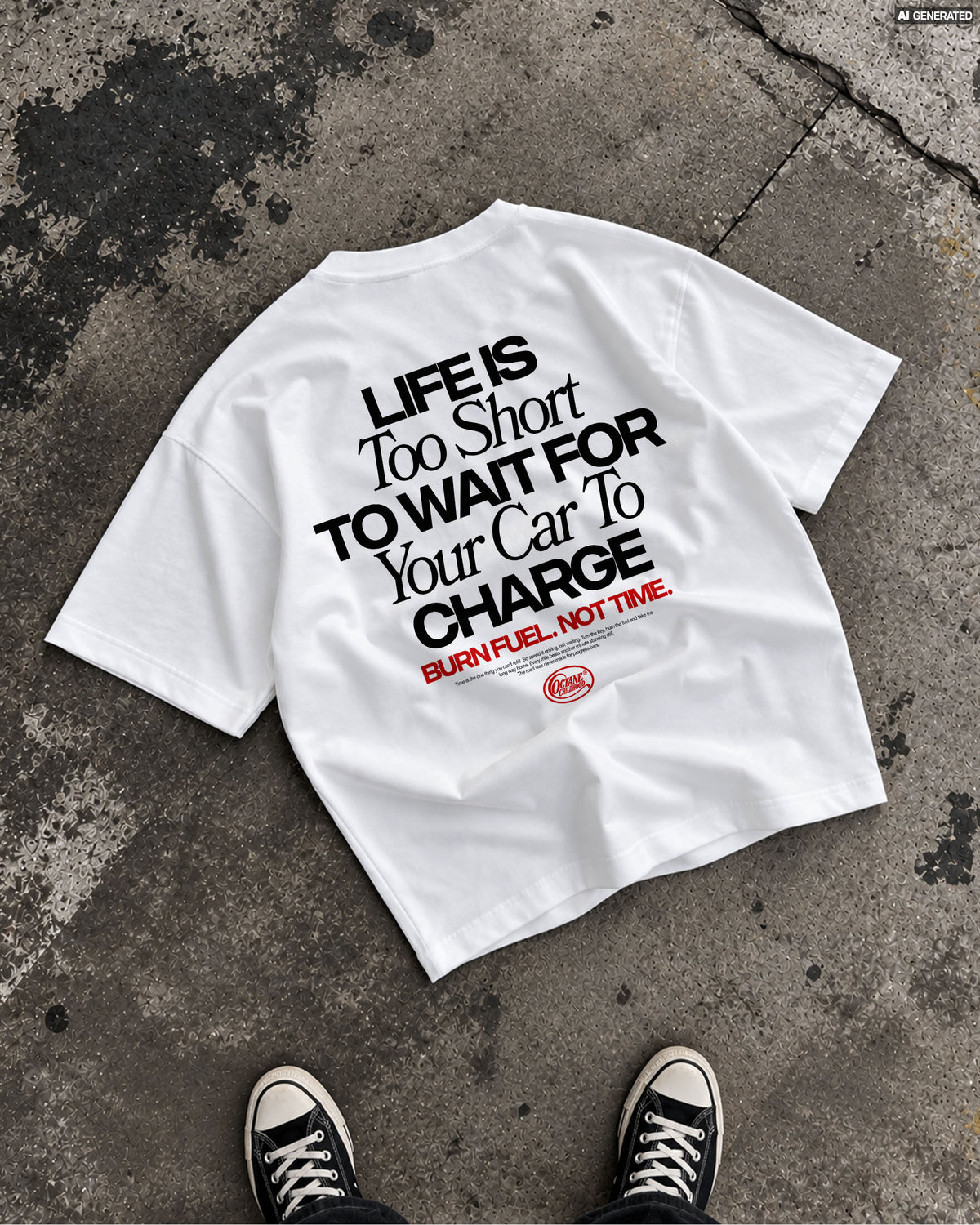 Octane Childhood Tee - Life Is Too Short To Wait For Your Car To Charge.-7