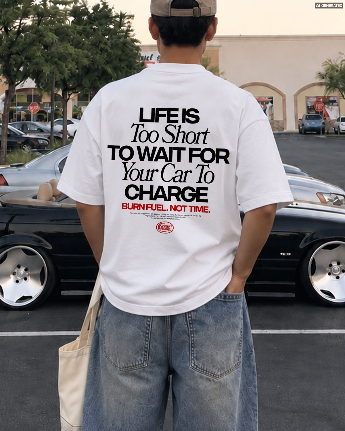 Octane Childhood Tee - Life Is Too Short To Wait For Your Car To Charge.