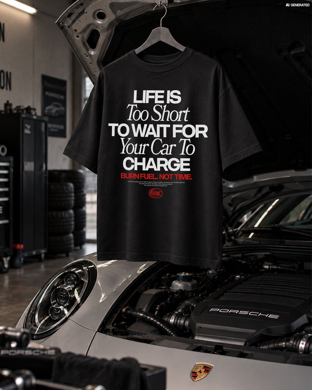 Octane Childhood Tee - Life Is Too Short To Wait For Your Car To Charge.-10