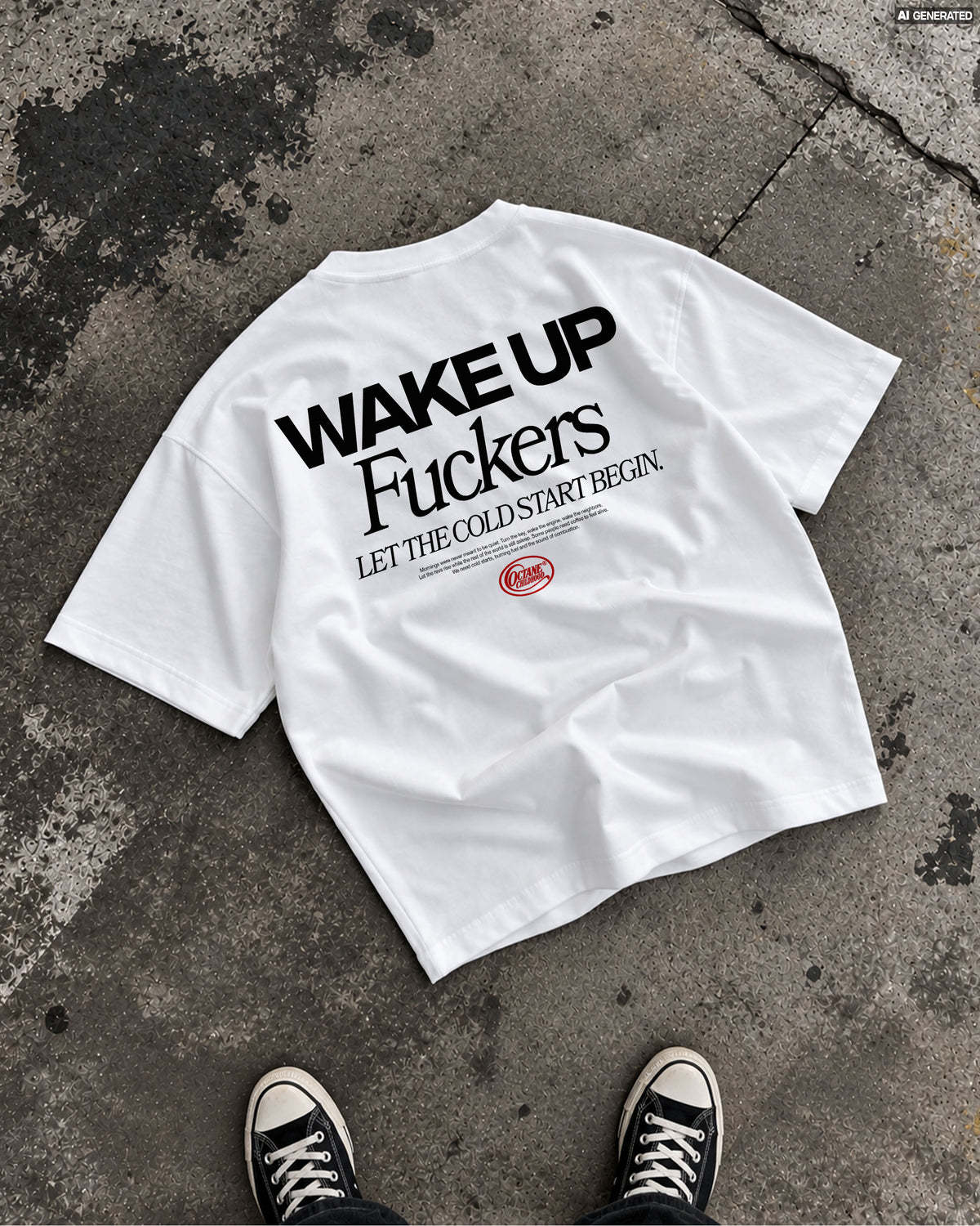 Octane Childhood Tee - Wake Up Fuckers. Let The Cold Start Begin.-8