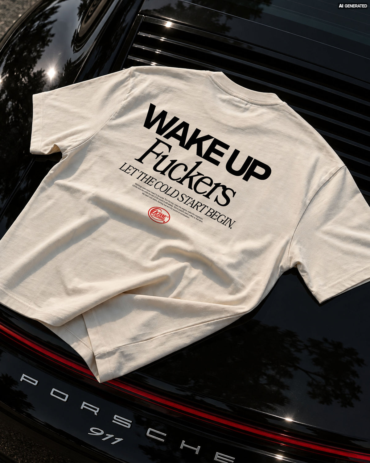 Octane Childhood Tee - Wake Up Fuckers. Let The Cold Start Begin.-3